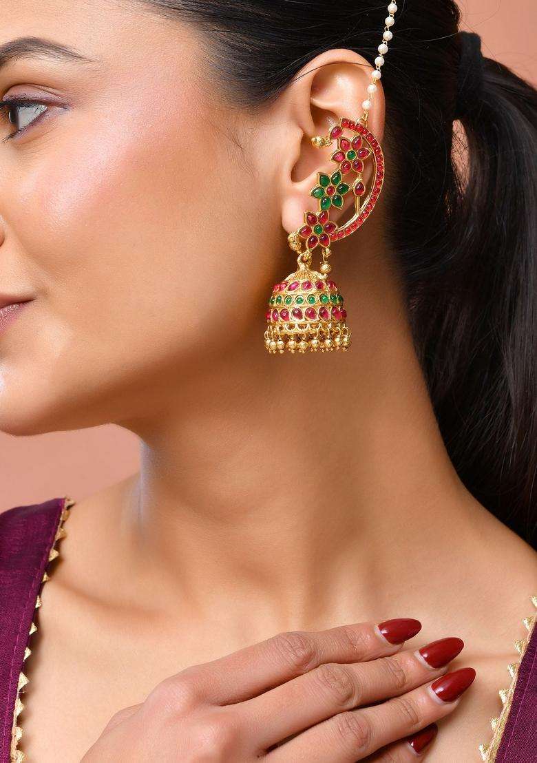 Red Stainless Steel Earrings - Indya