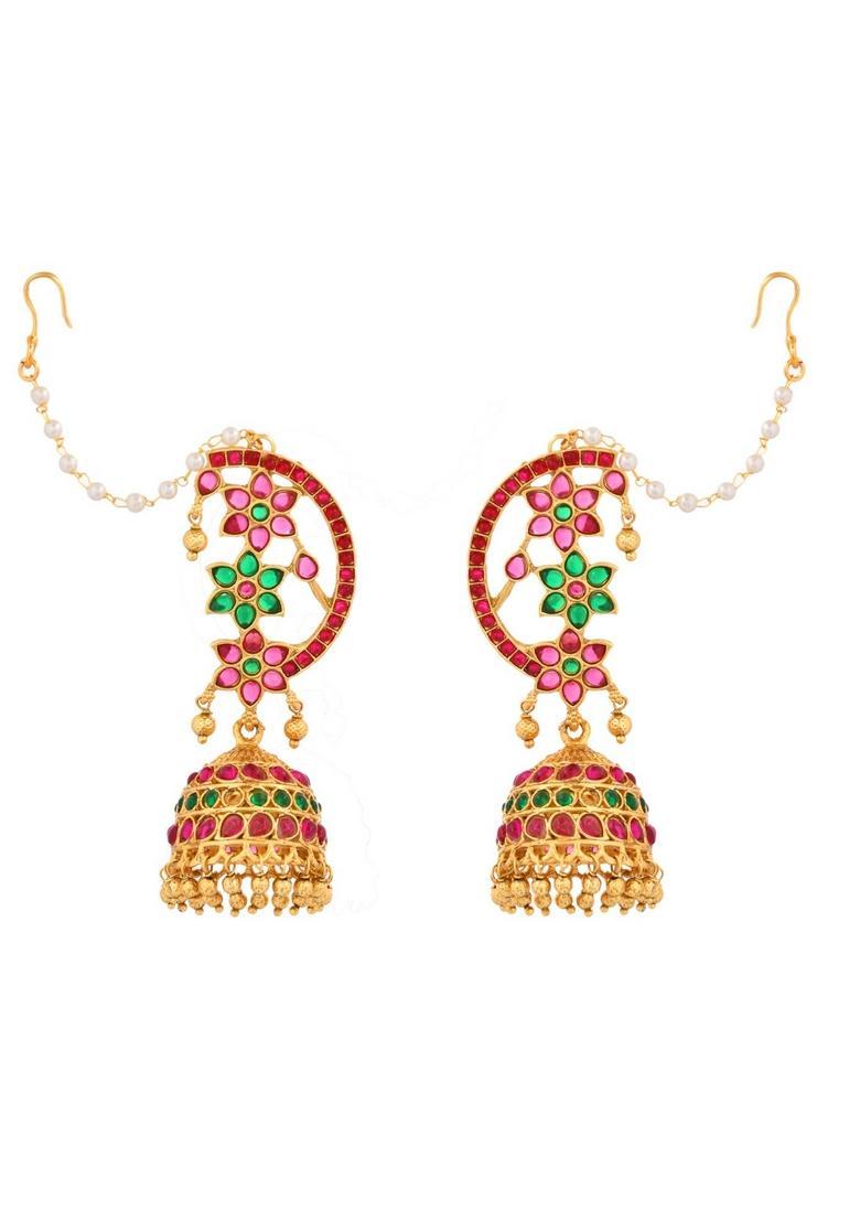 Red Stainless Steel Earrings - Indya