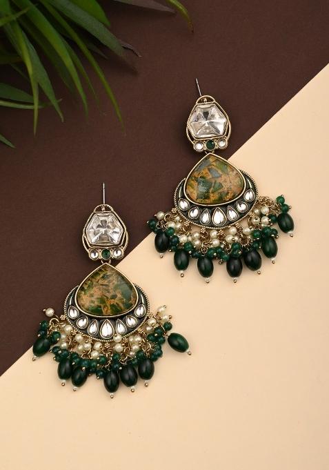 Green  Zinc Alloy Earring