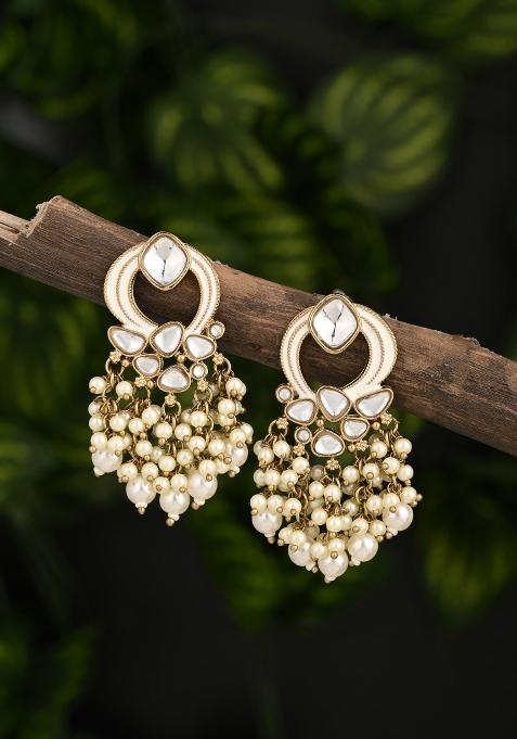 White  Zinc Alloy Earring