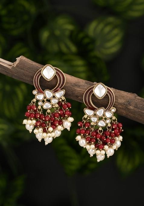 Red  Zinc Alloy Earring
