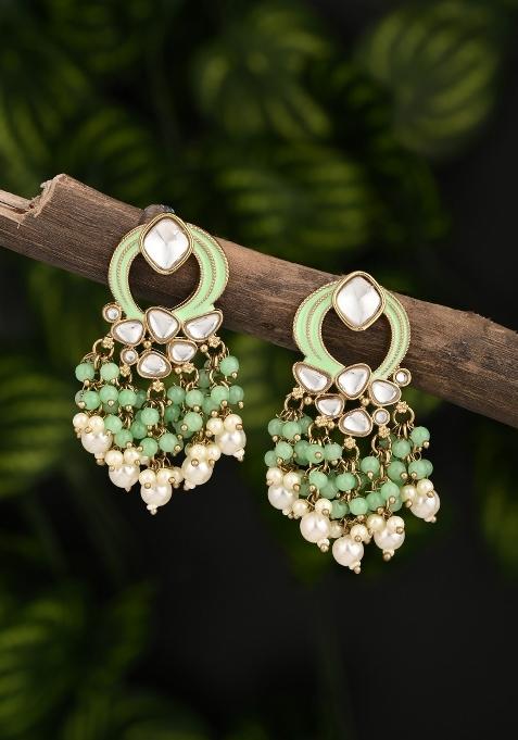 Aqua Green  Zinc Alloy Earring