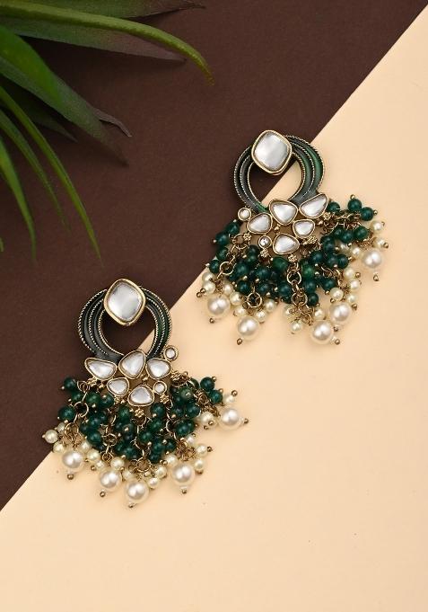 Green  Zinc Alloy Earring