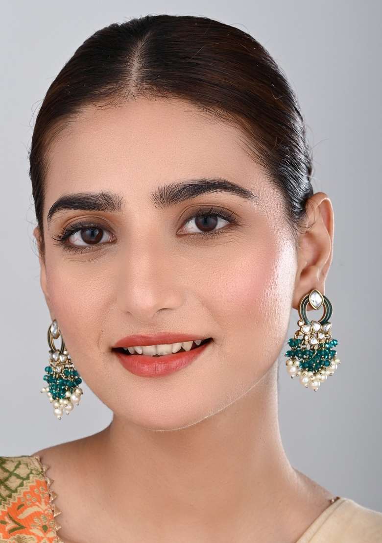 Turquoise  Zinc Alloy Earring - Indya