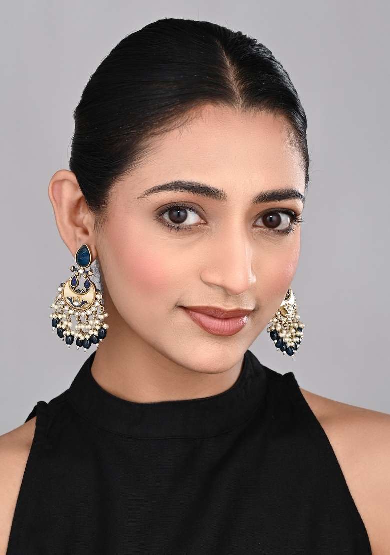 Blue  Zinc Alloy Earring - Indya