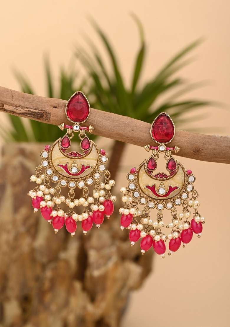 Pink  Zinc Alloy Earring - Indya
