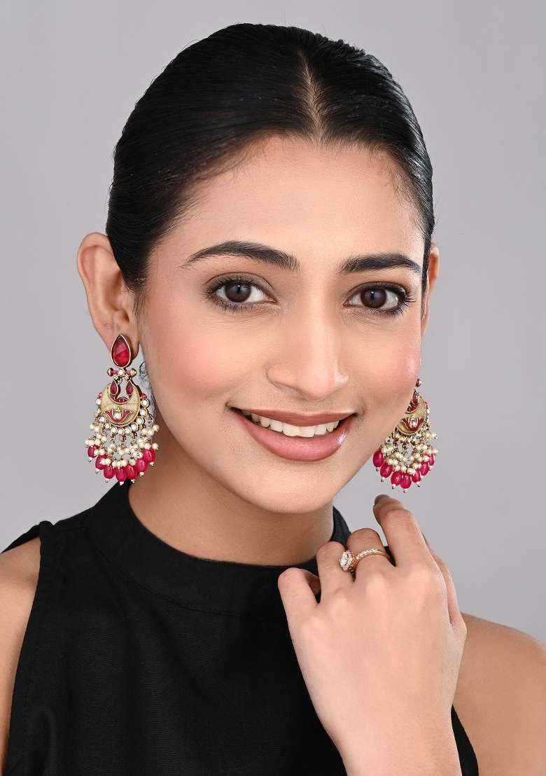 Pink  Zinc Alloy Earring - Indya