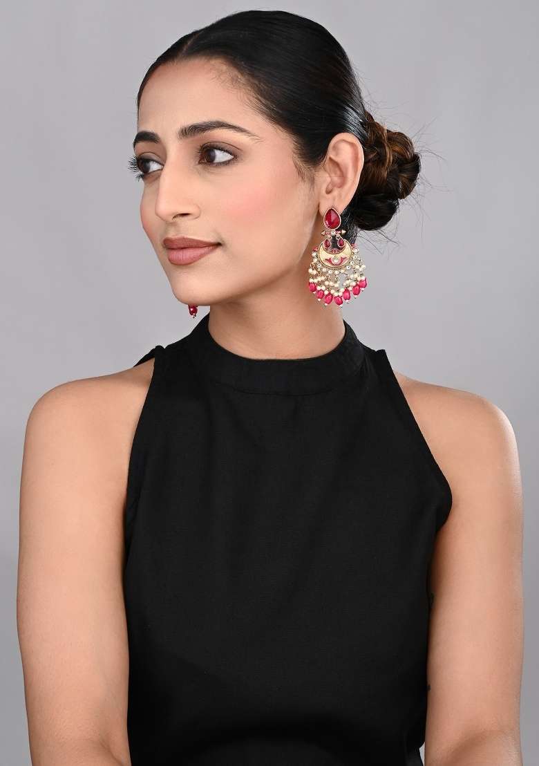 Pink  Zinc Alloy Earring - Indya