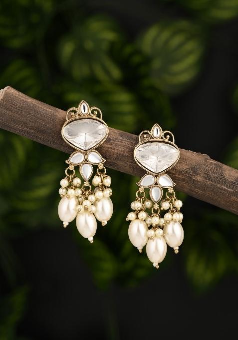 White  Zinc Alloy Earring