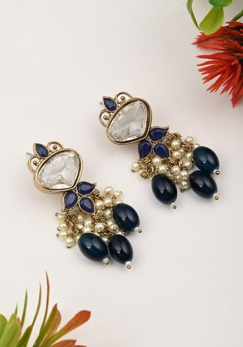 Blue  Zinc Alloy Earring