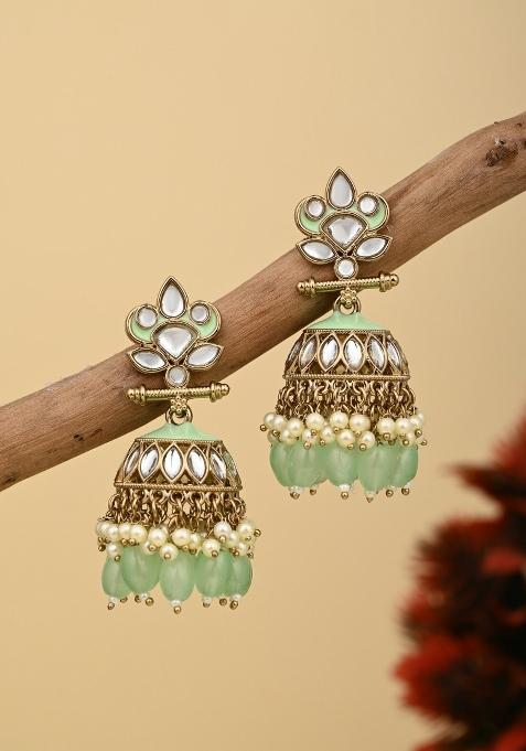 Aqua Green  Zinc Alloy Earring