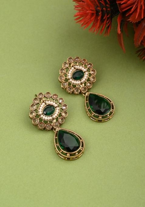 Green  Zinc Alloy Earring