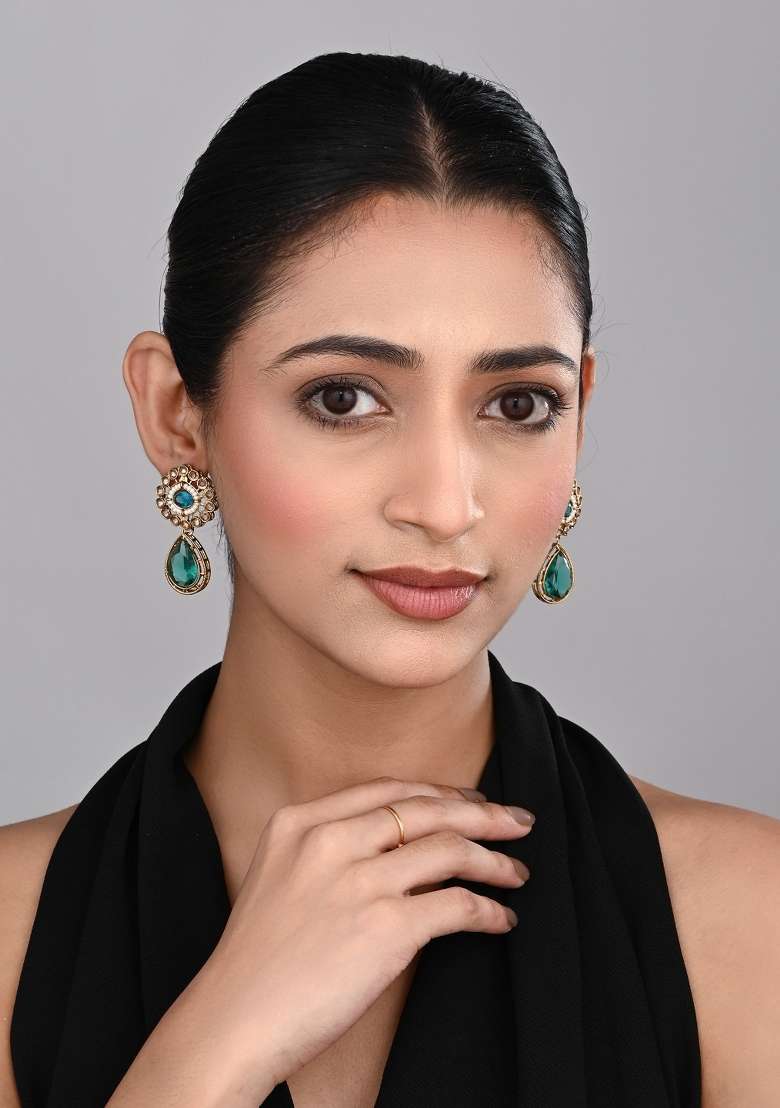 Blue  Zinc Alloy Earring - Indya