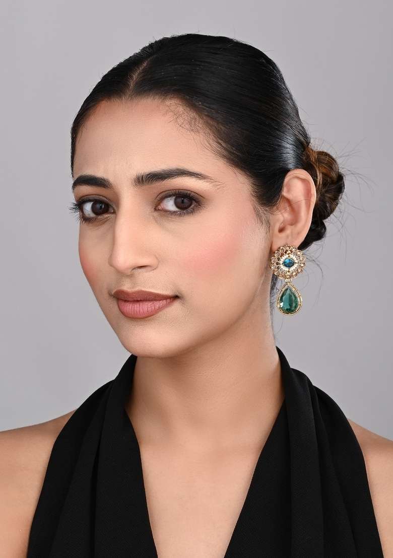Blue  Zinc Alloy Earring - Indya