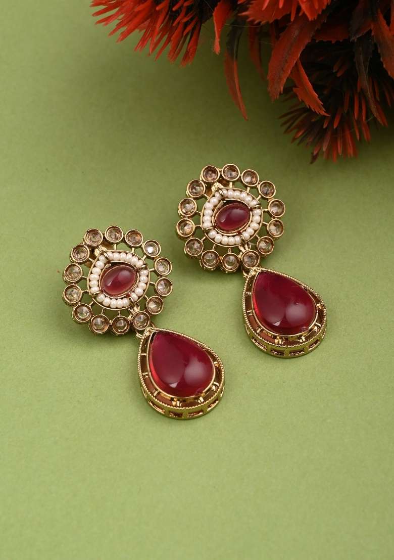 Pink  Zinc Alloy Earring - Indya