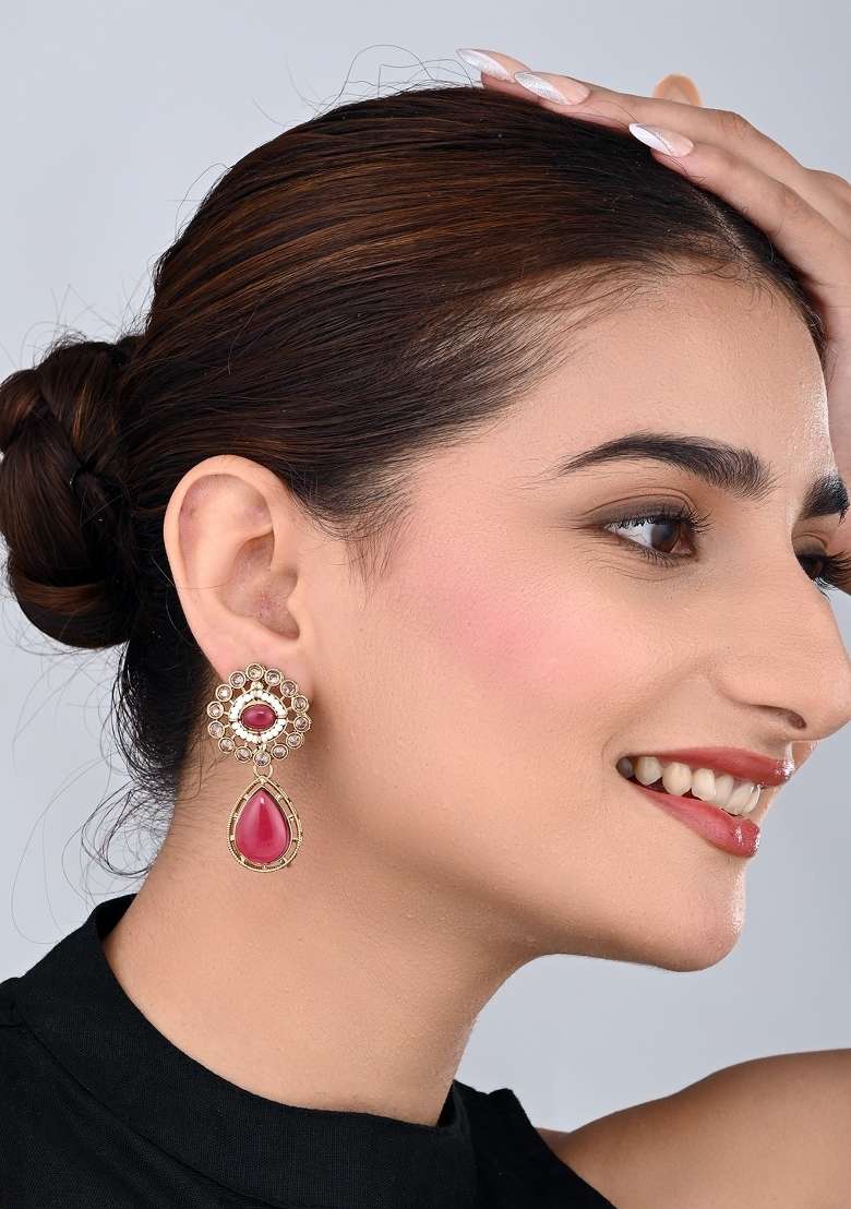 Pink  Zinc Alloy Earring - Indya