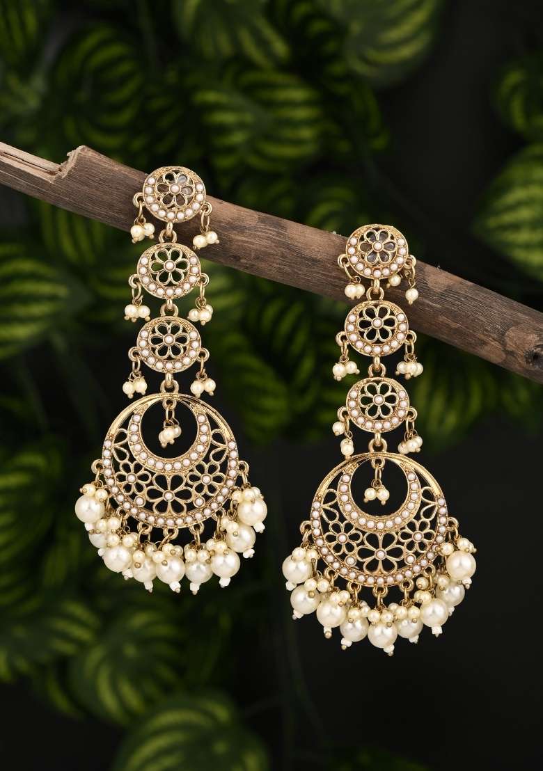Golden  Zinc Alloy Earring - Indya