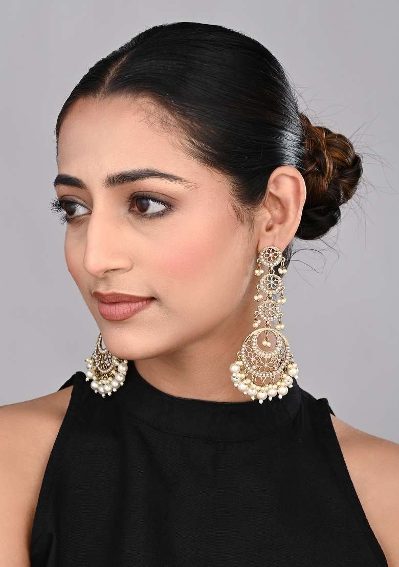 Golden  Zinc Alloy Earring - Indya