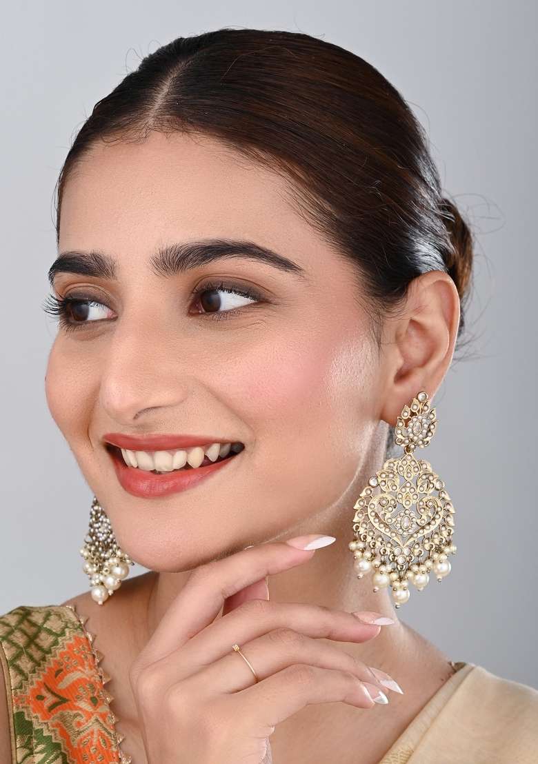 Golden  Zinc Alloy Earring - Indya
