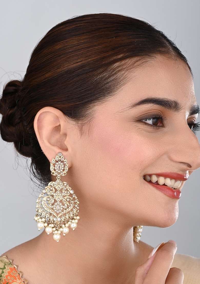 Golden  Zinc Alloy Earring - Indya