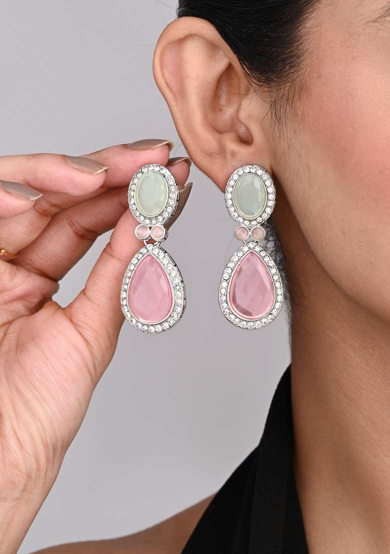 Pink  Zinc Alloy Earring - Indya