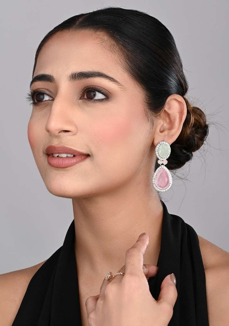 Pink  Zinc Alloy Earring - Indya