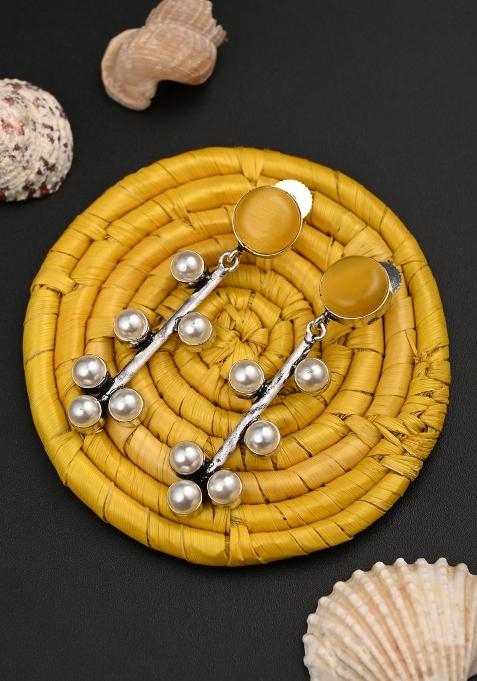 Yellow  Brass Earring