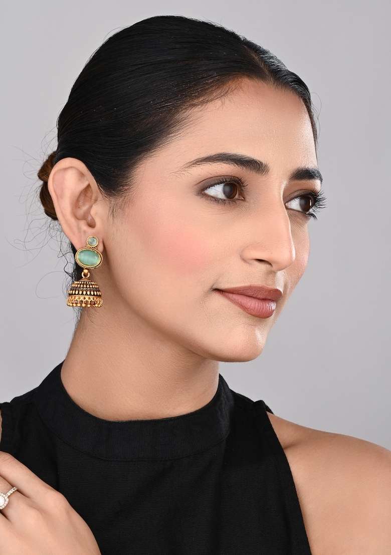 Blue  Zinc Alloy Earring - Indya