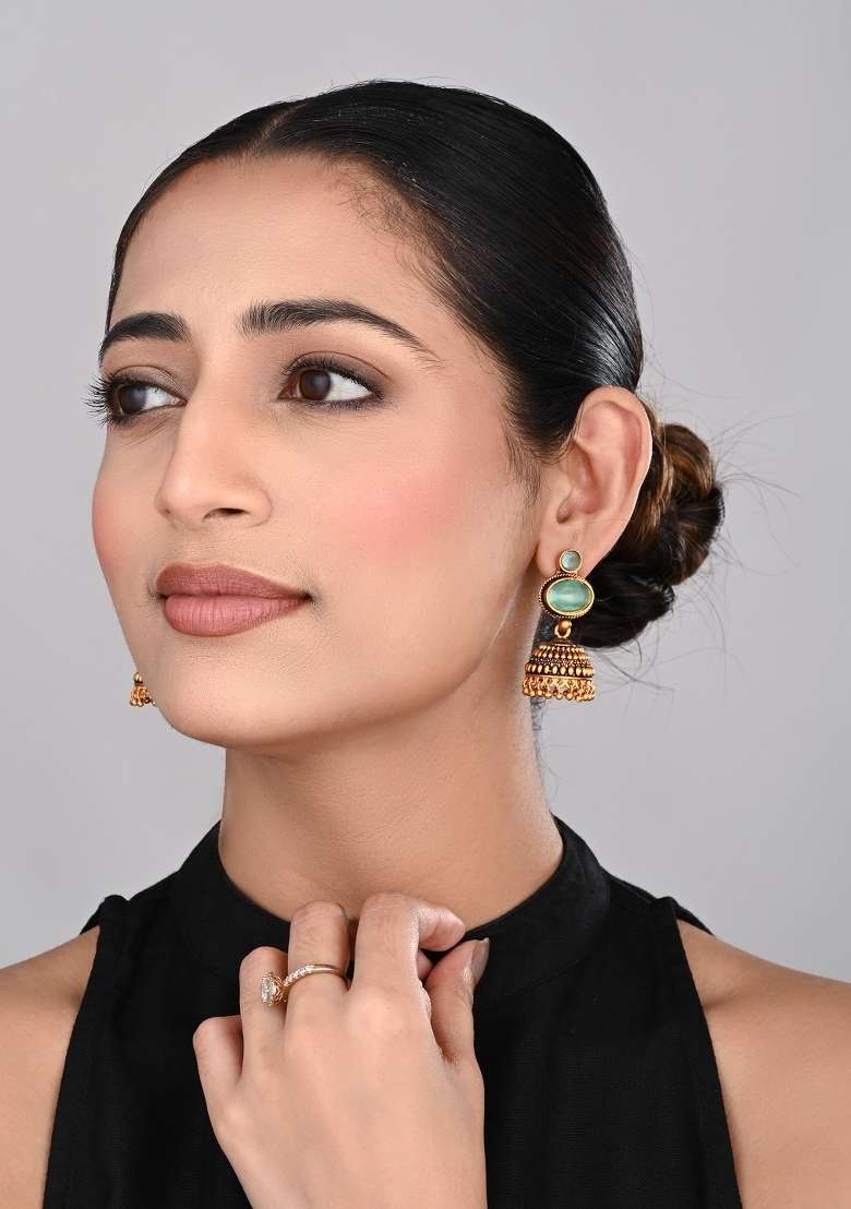 Blue  Zinc Alloy Earring - Indya