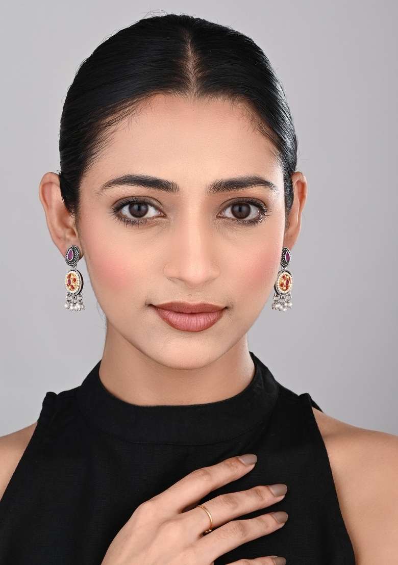 Pink  Zinc Alloy Earring - Indya