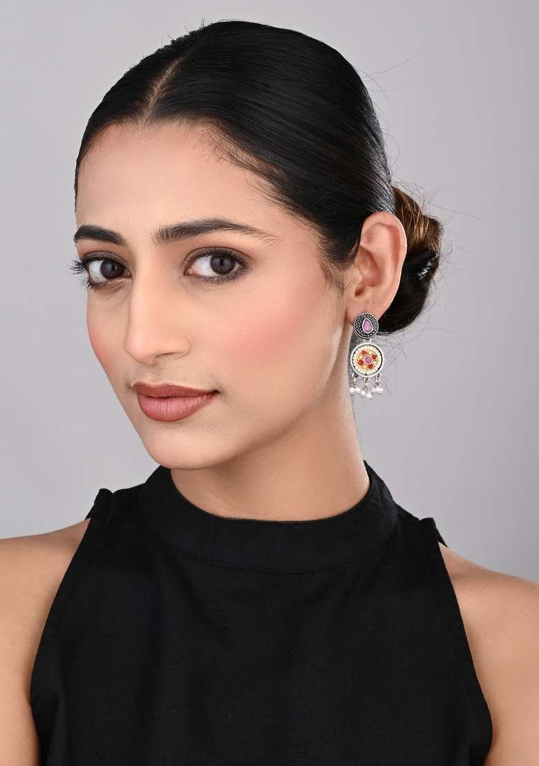 Pink  Zinc Alloy Earring - Indya