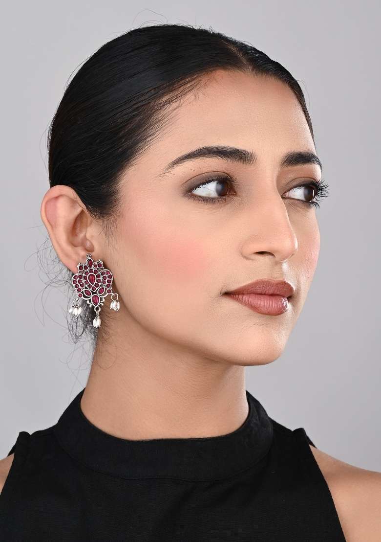 Green  Zinc Alloy Earring - Indya