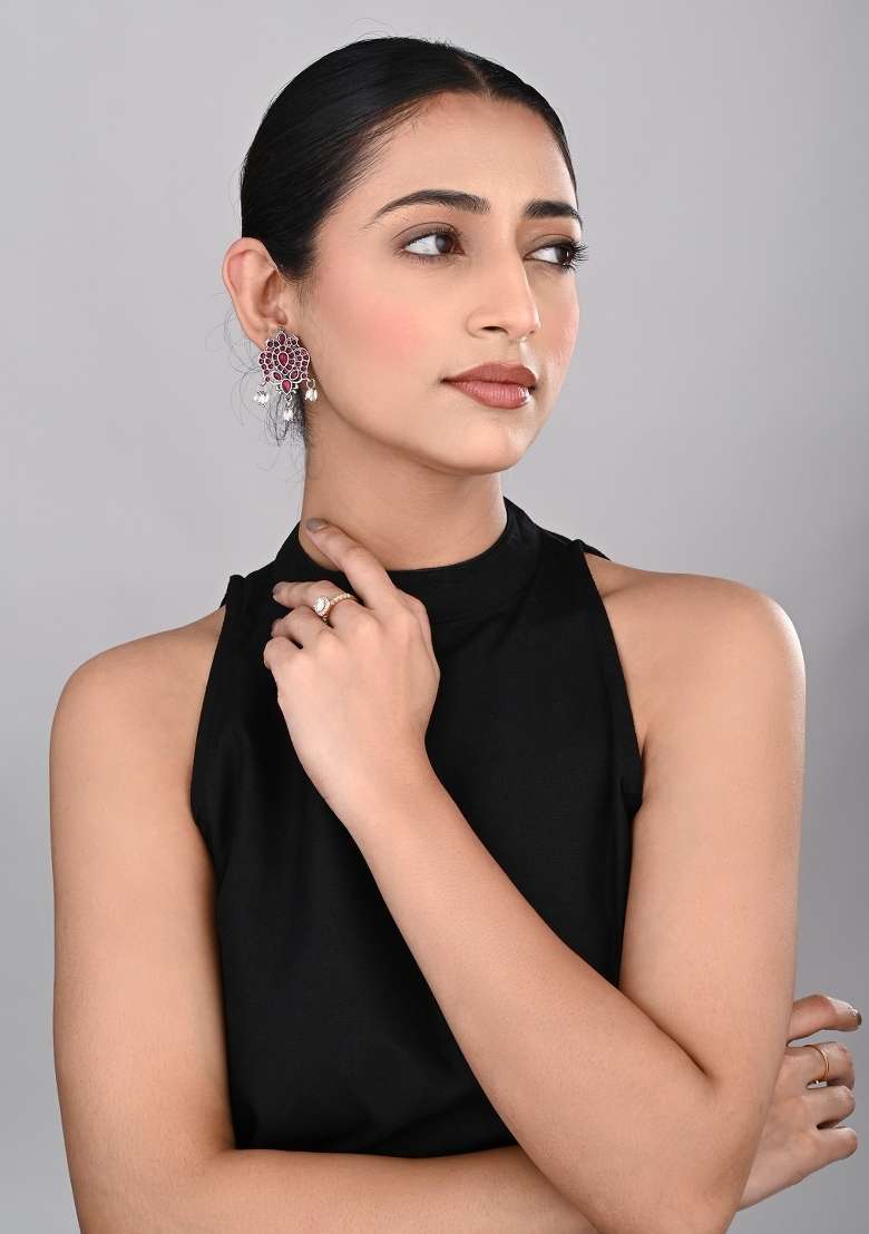 Green  Zinc Alloy Earring - Indya