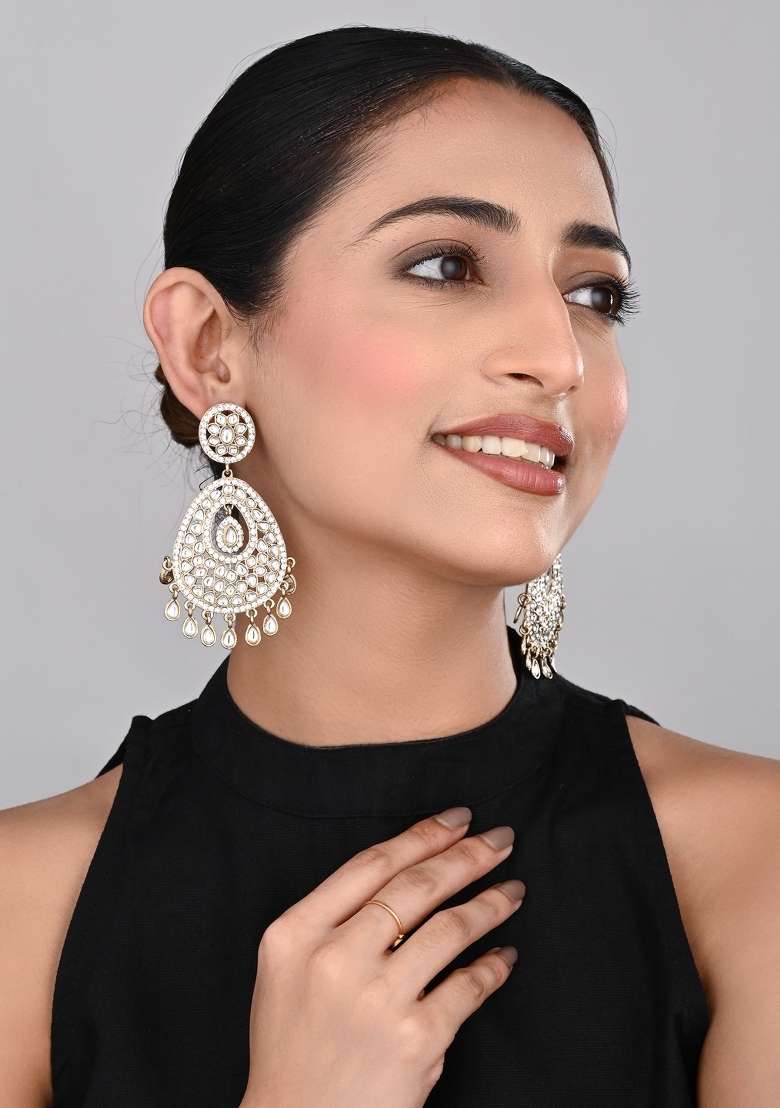 Golden  Zinc Alloy Earring - Indya