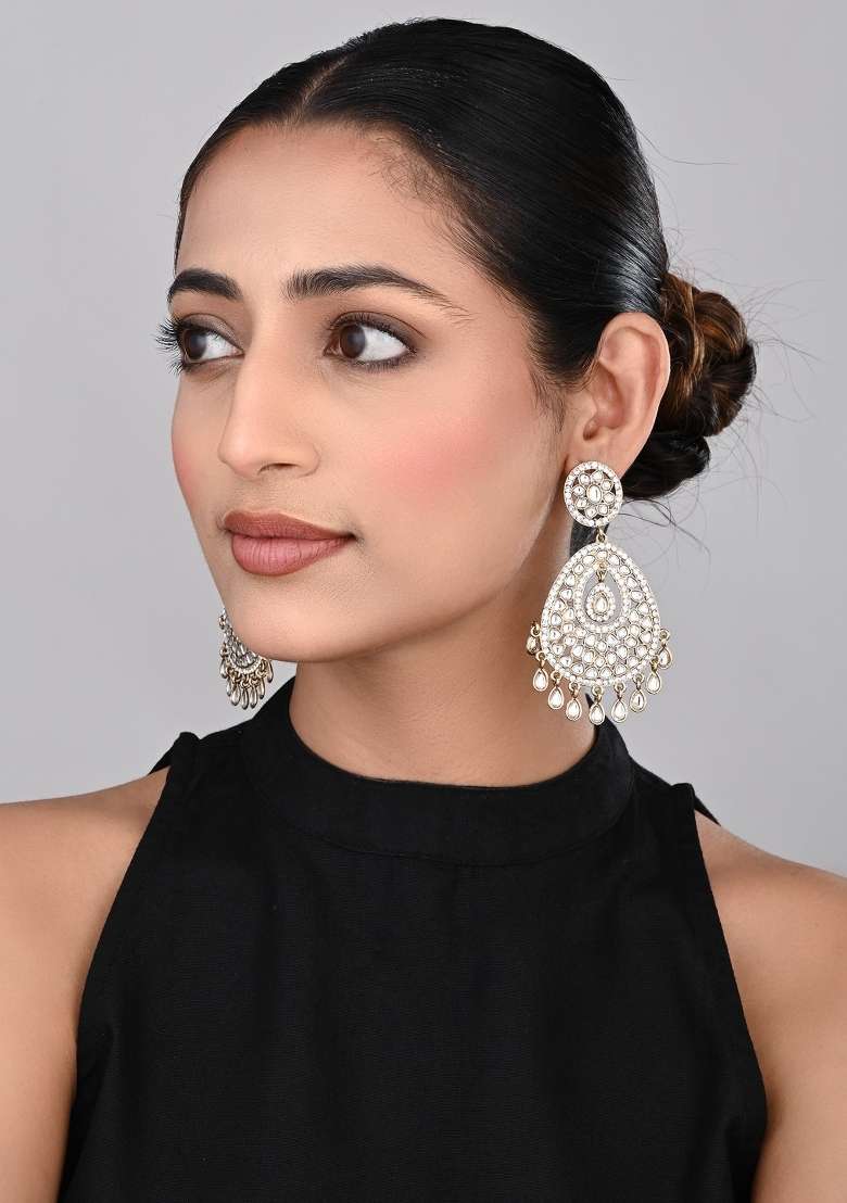 Golden  Zinc Alloy Earring - Indya