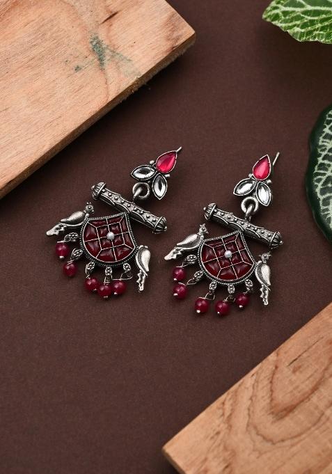 Red  Zinc Alloy Earring