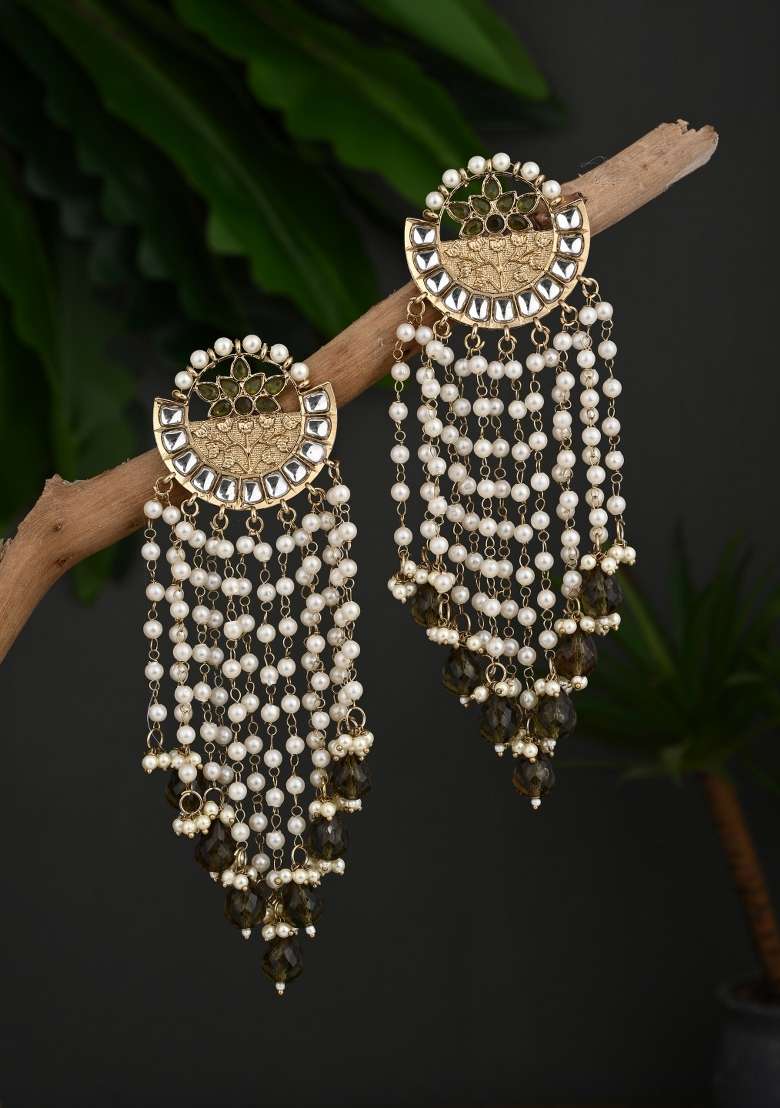 Green  Zinc Alloy Earring - Indya