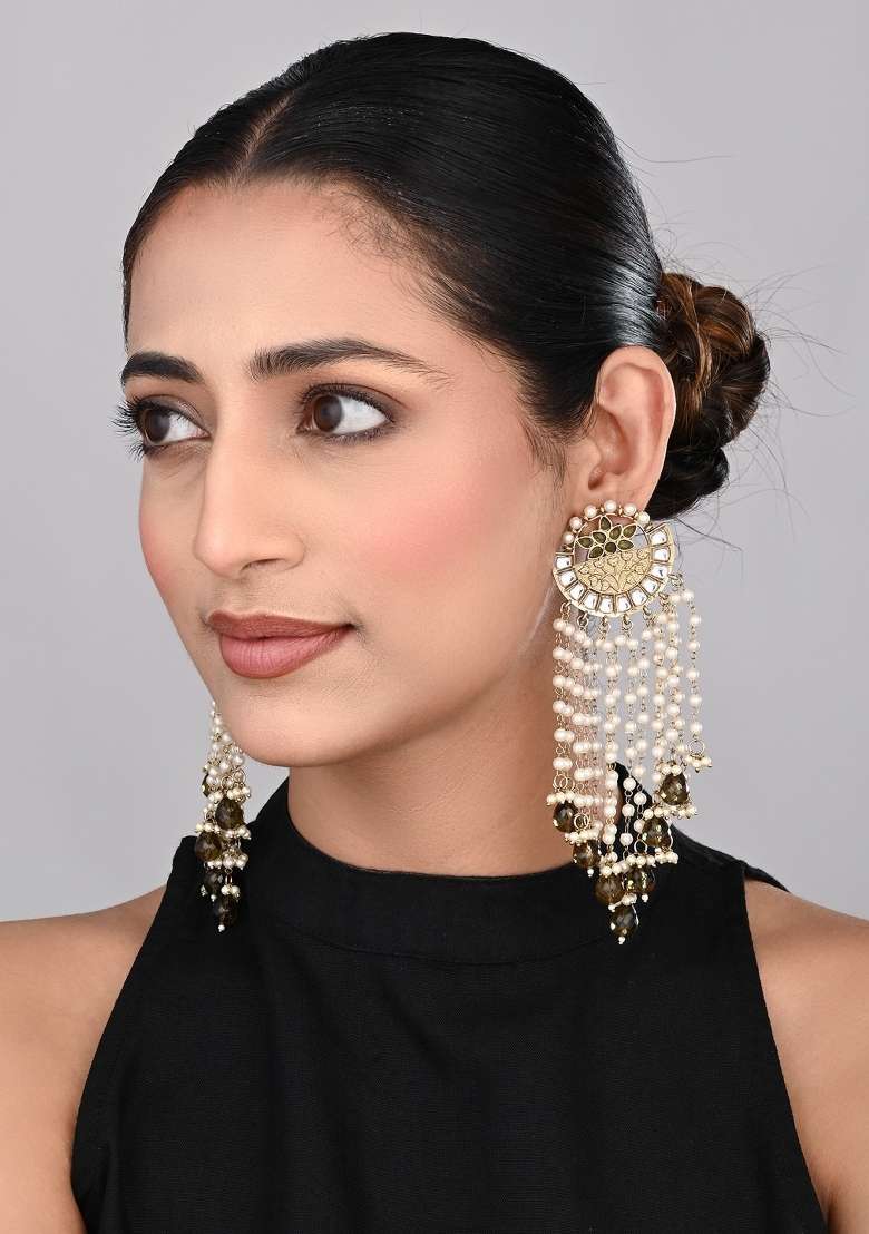 Green  Zinc Alloy Earring - Indya
