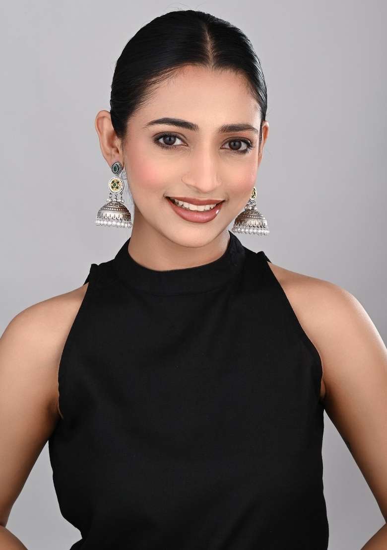 Green  Zinc Alloy Earring - Indya