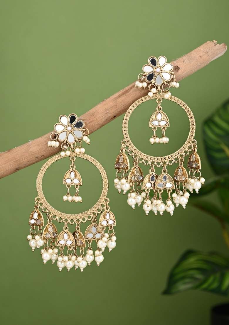Golden  Zinc Alloy Earring - Indya