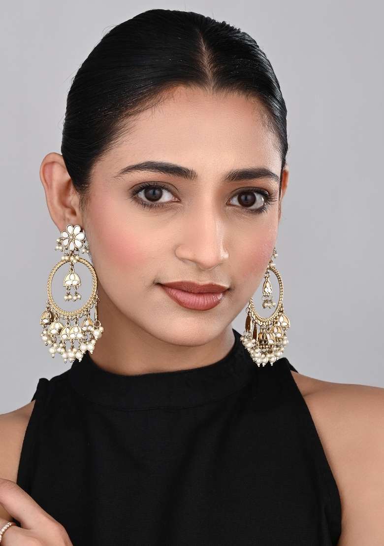 Golden  Zinc Alloy Earring - Indya