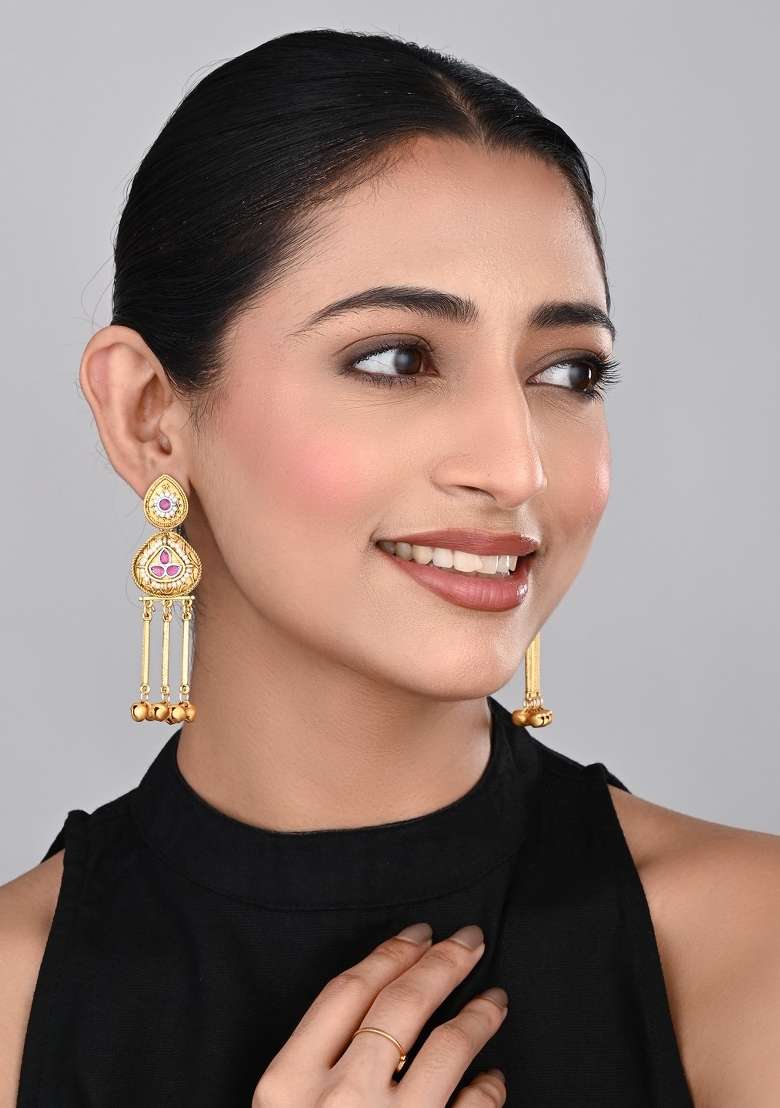 Pink  Zinc Alloy Earring - Indya