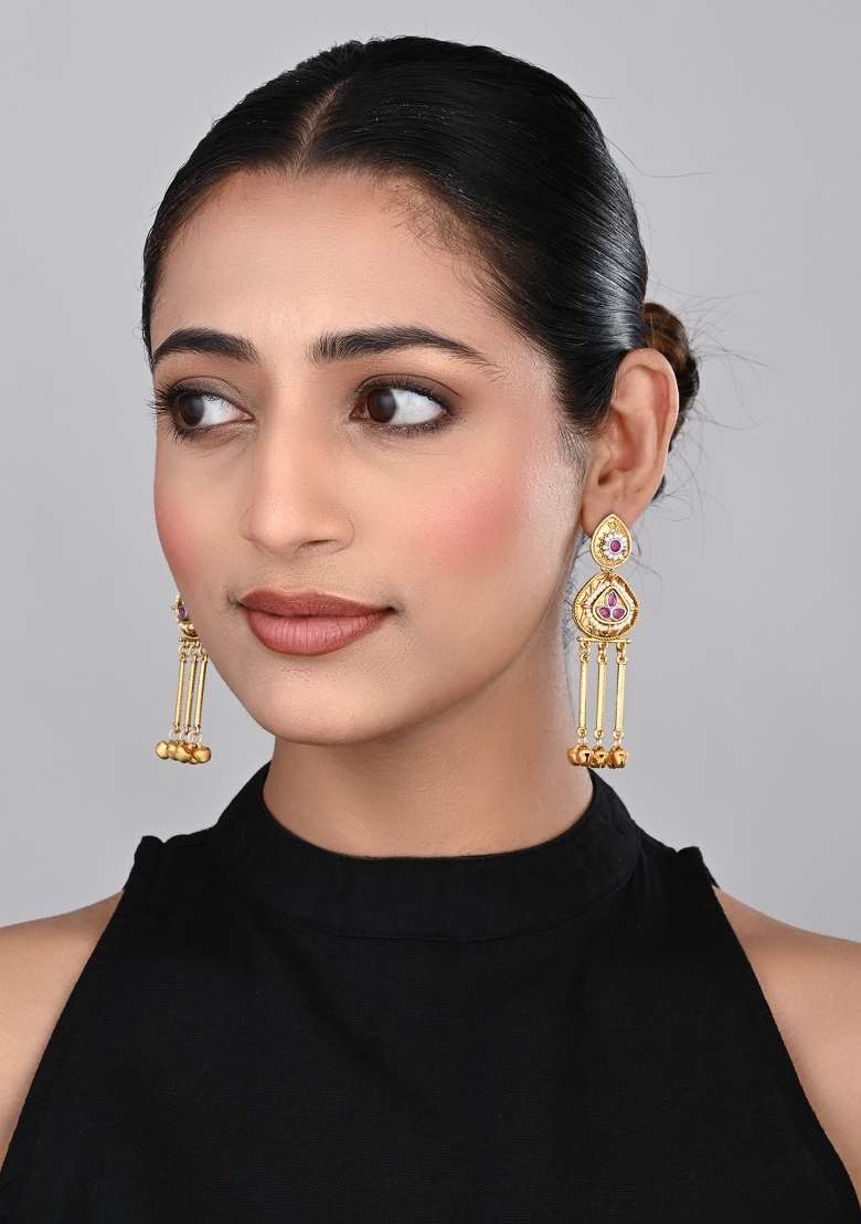 Pink  Zinc Alloy Earring - Indya