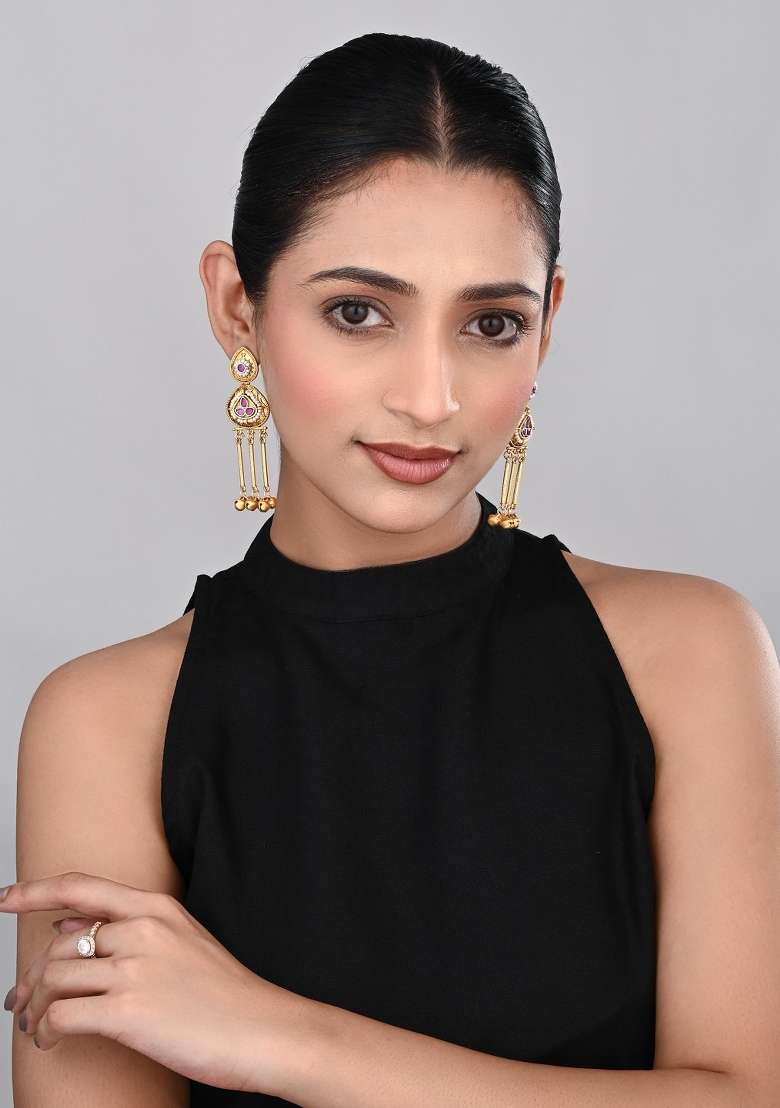 Pink  Zinc Alloy Earring - Indya