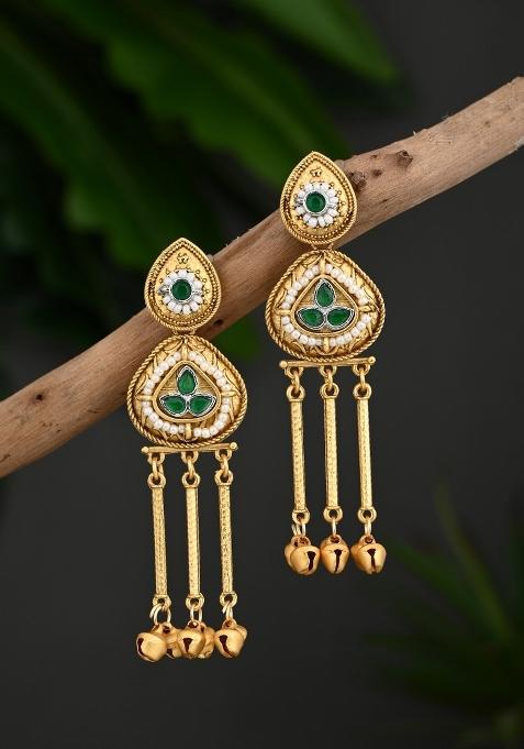 Green  Zinc Alloy Earring