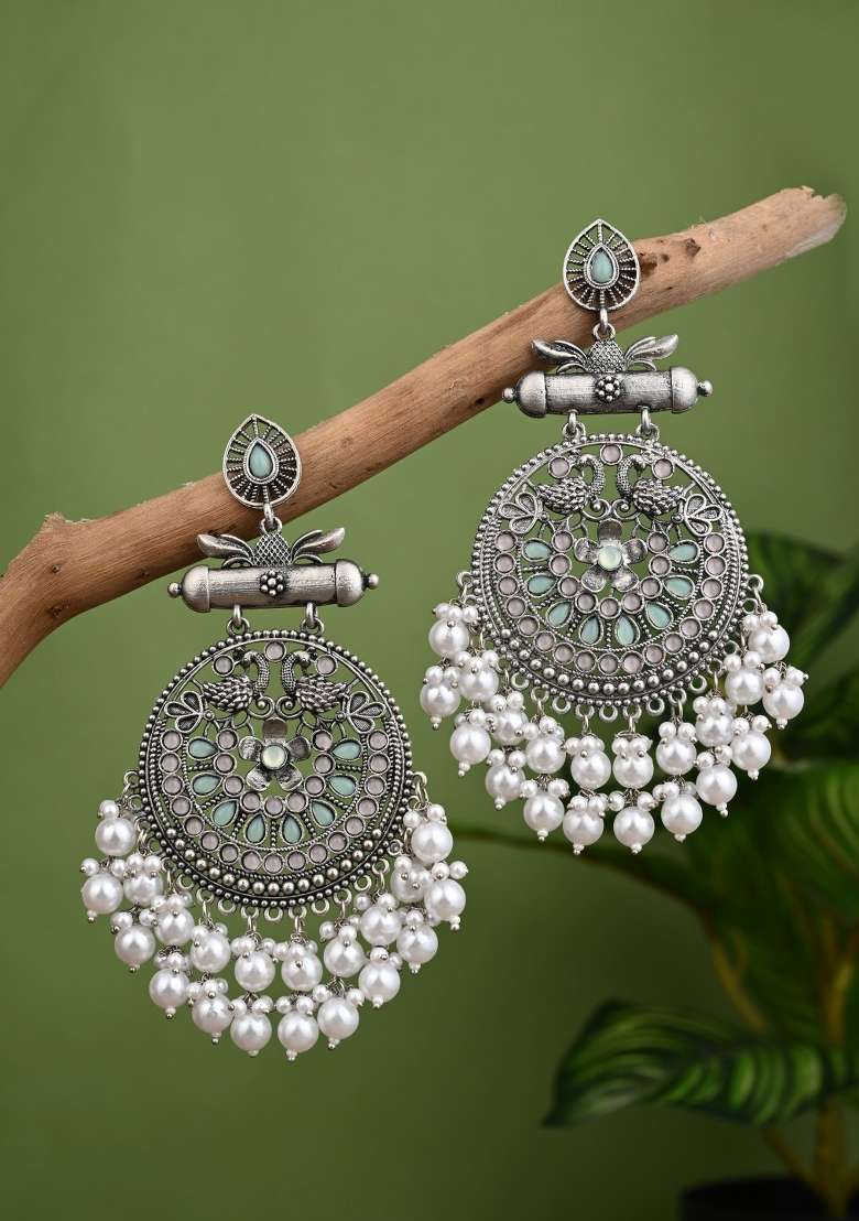 Silver  Zinc Alloy Earring - Indya