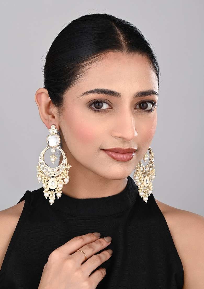 Golden  Zinc Alloy Earring - Indya