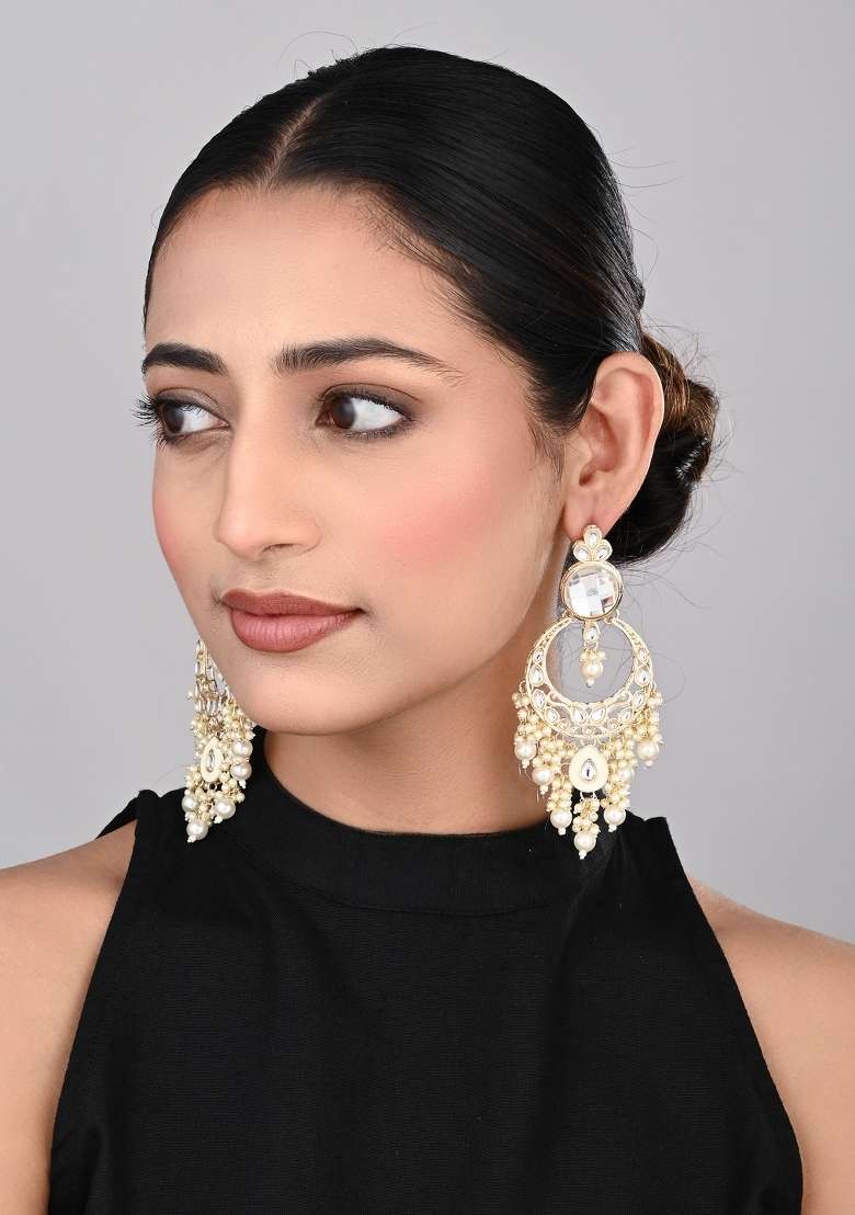 Golden  Zinc Alloy Earring - Indya