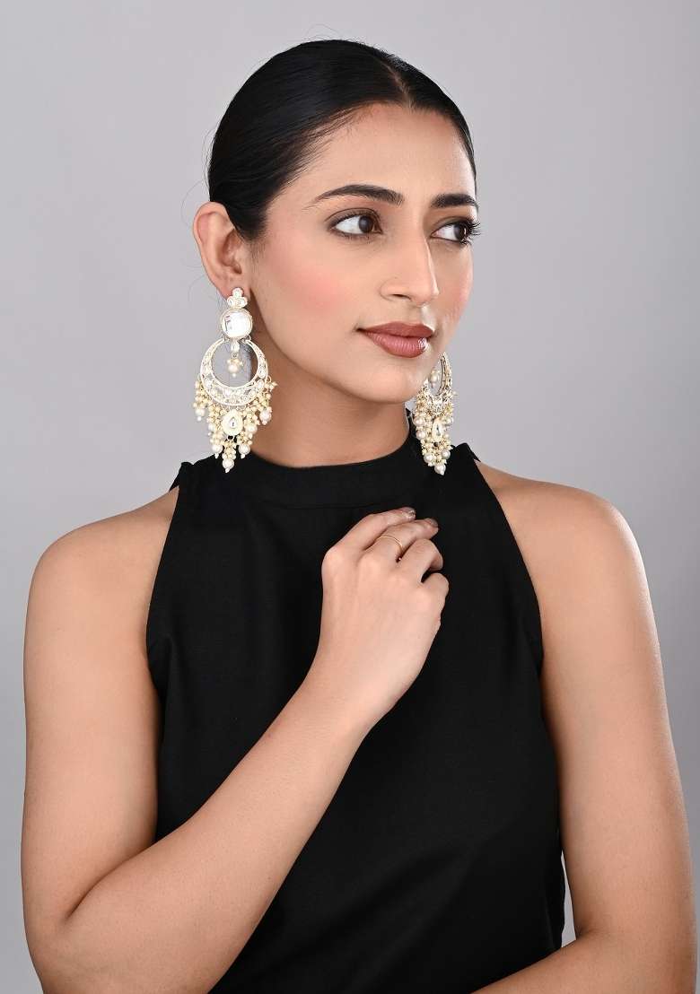 Golden  Zinc Alloy Earring - Indya