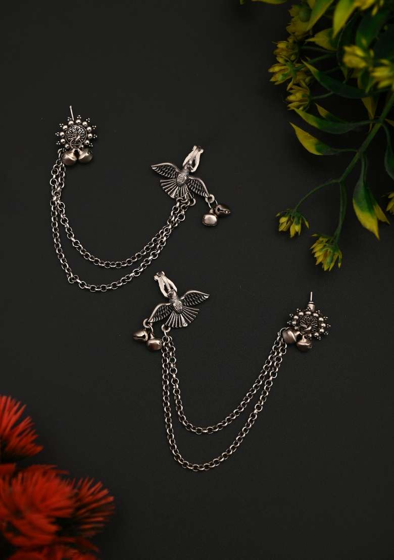 Silver  Zinc Alloy Earring - Indya